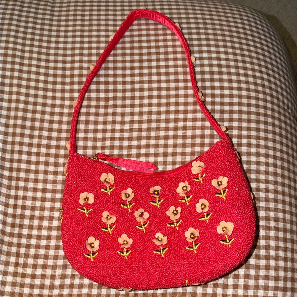 Vera Bradley Mini Roxbury Crescent Poppy Shoulder Bag